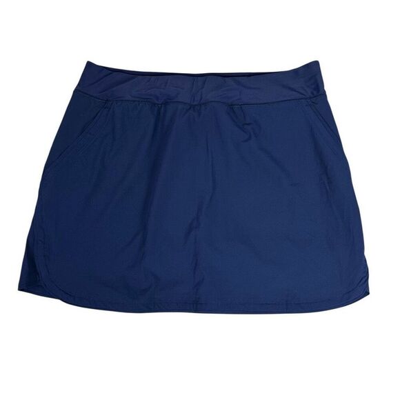 Lands’ End Women's Quick Dry Elastic Waist Active Board Skort size 16 Swim Skirt - Picture 1 of 7